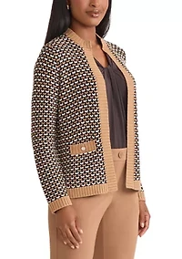 Petite Textured Stitch Cardigan