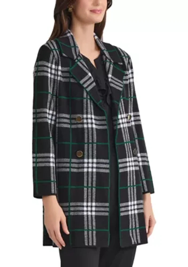 Women's Faux Double Breasted Coatigan