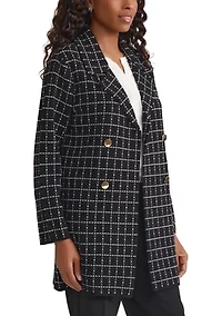 Women's Faux Double Breasted Coatigan