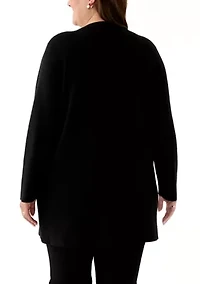 Plus Coatigan with Embroidery