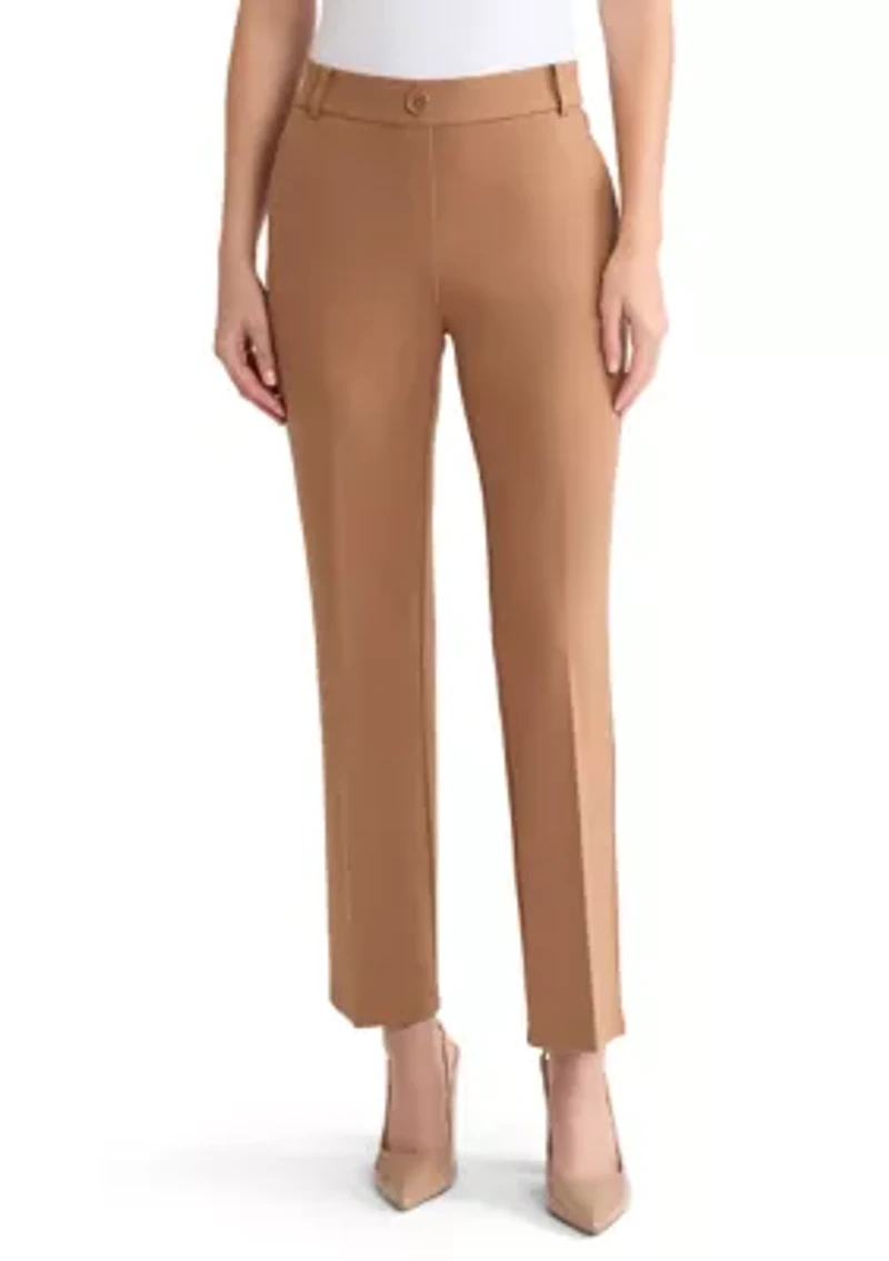 Petite Compression Pull On Trouser Leg Pants