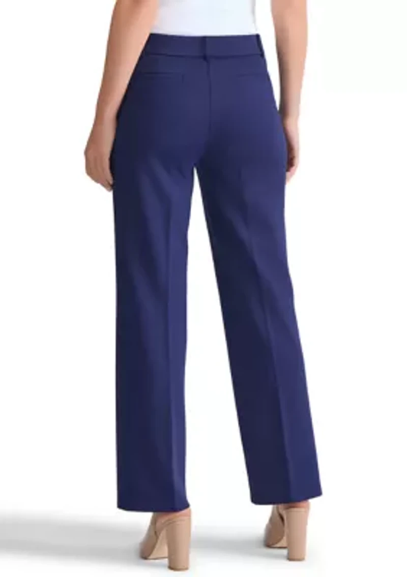 Petite Compression Pull On Trouser Leg Pants