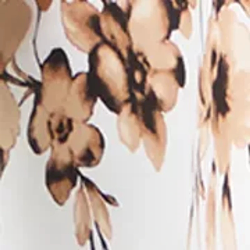Women's Floral Print Satin Sleeveless Tie Front Blouse