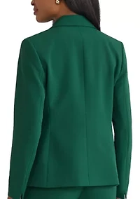 Women's Stretch Crepe One Button Peak Lapel Jacket