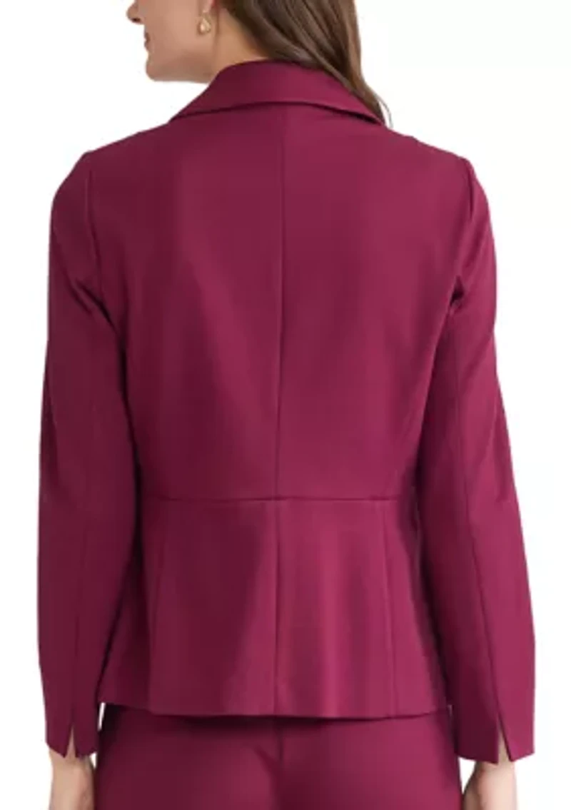 Women's One Button Notch Collar Blazer