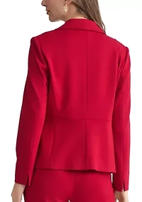 Women's One Button Notch Collar Blazer