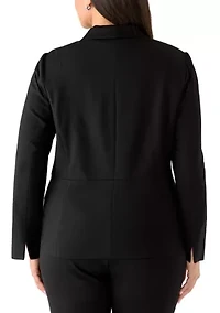 Plus Compression One Button Seamed Jacket