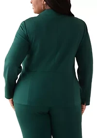 Plus Compression One Button Seamed Jacket