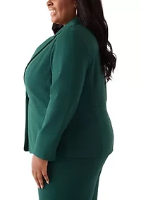 Plus Compression One Button Seamed Jacket