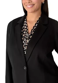 Plus Compression One Button Seamed Jacket