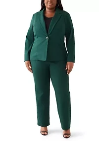 Plus Compression One Button Seamed Jacket