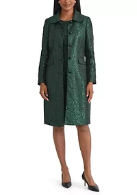 Petite Peter Pan Collar Jacquard Jacket