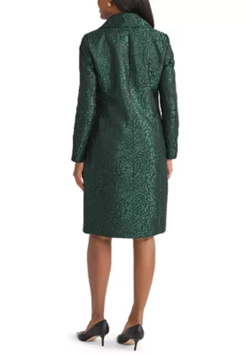 Petite Peter Pan Collar Jacquard Jacket