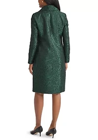 Petite Peter Pan Collar Jacquard Jacket