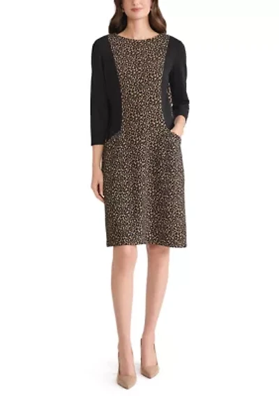 Women's Animal Jacquard Dress with Compression