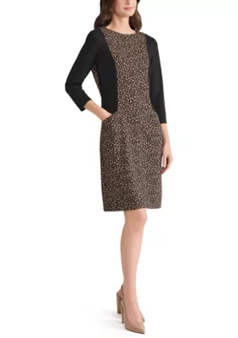 Women's Animal Jacquard Dress with Compression