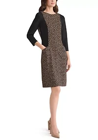 Women's Animal Jacquard Dress with Compression