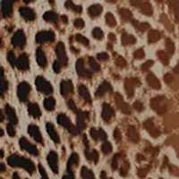 Plus Animal Print Ruffle Sleeve Blouse
