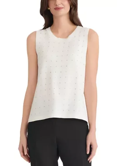 Women's Tank Top with Heat Set Jewels