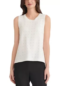 Women's Tank Top with Heat Set Jewels