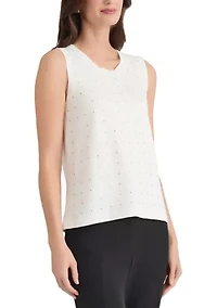 Women's Tank Top with Heat Set Jewels