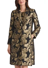 Women's Floral Jacquard One-Button Topper