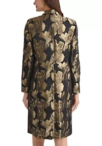 Women's Floral Jacquard One-Button Topper