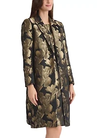 Women's Floral Jacquard One-Button Topper