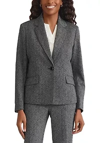 Women's Herringbone One Button Jacket