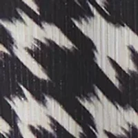 Women's Houndstooth Print Ruffle Sleeve Blouse