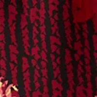 Plus Floral Print Ruffle Sleeve Blouse