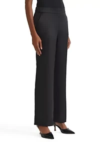 Women's Pull On Elastic Back Satin Pants