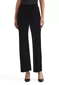 Petite Velvet Pull On Pants