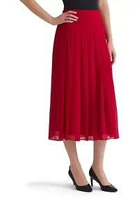 Women's Chiffon Pull On Pleated Skirt