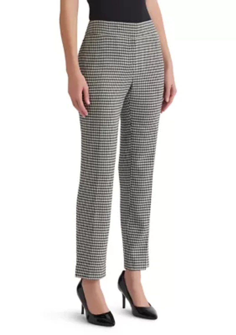 Women's Houndstooth Slim Leg Pants
