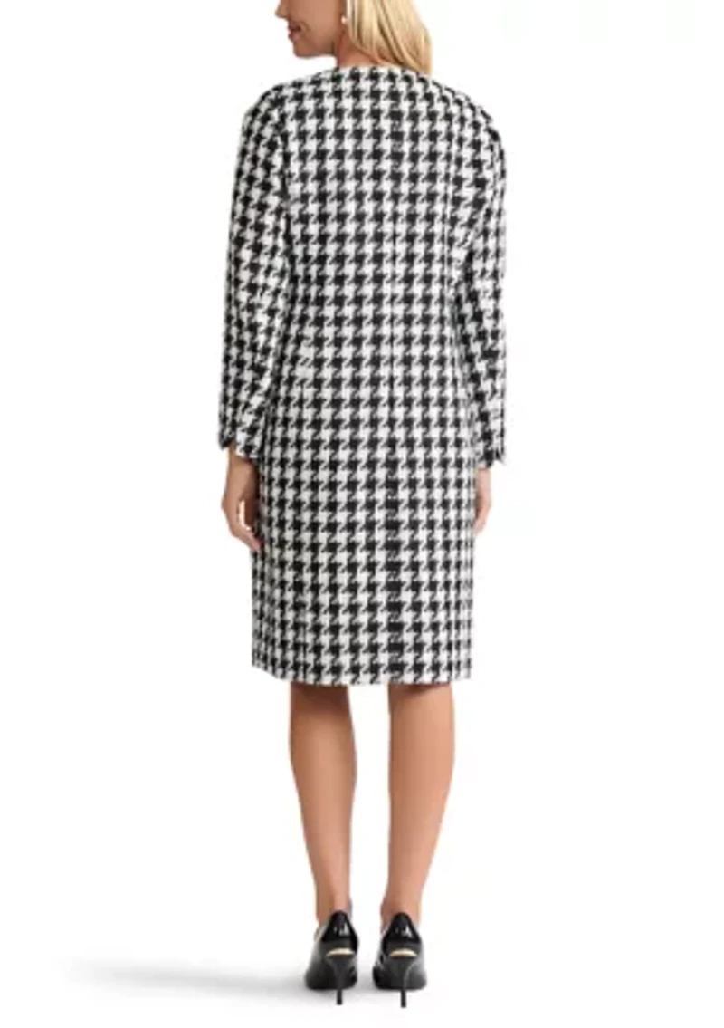 Women's Metallic Check Long Topper