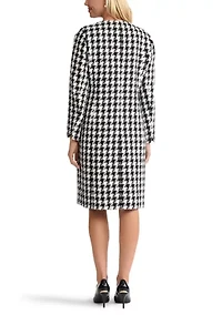 Women's Metallic Check Long Topper