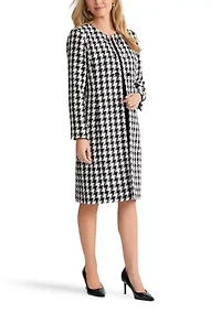 Women's Metallic Check Long Topper