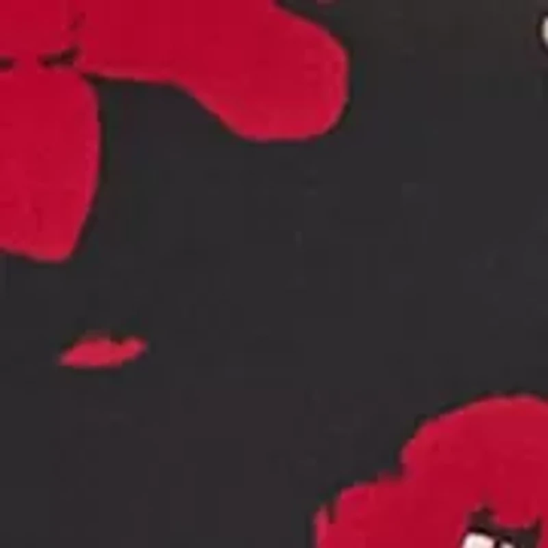 Women's Floral Print Cap Sleeve Cowl Neck Knit Top