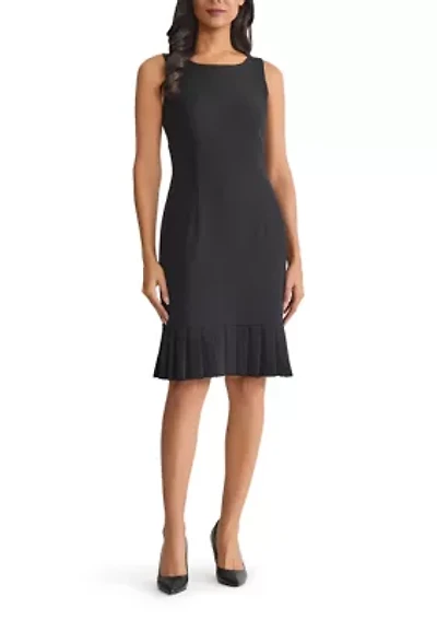 Women's Pleated Hem Sheath Dress