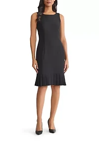 Women's Pleated Hem Sheath Dress