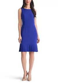 Women's Pleated Hem Sheath Dress