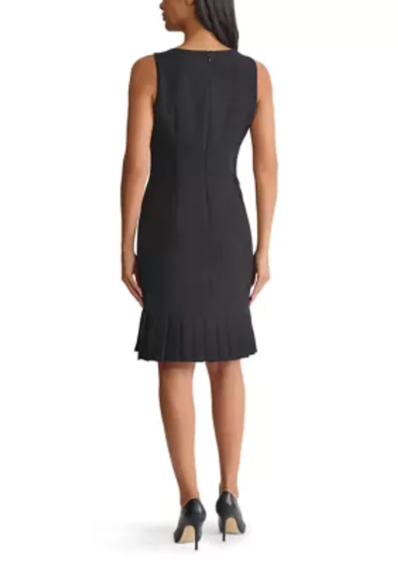 Women's Pleated Hem Sheath Dress