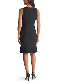 Women's Pleated Hem Sheath Dress