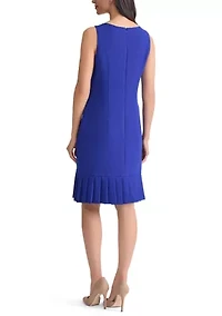 Women's Pleated Hem Sheath Dress