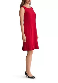 Women's Pleated Hem Sheath Dress