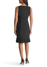 Petite Pleated Hem Sheath Dress