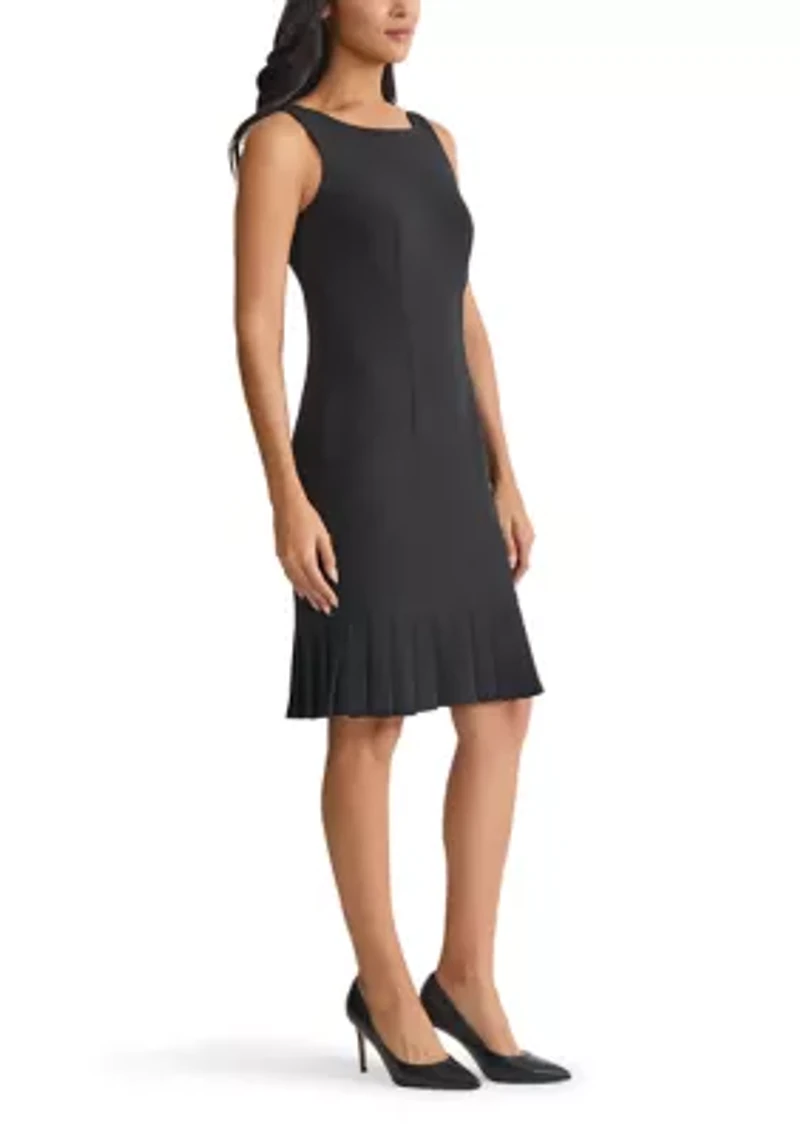 Petite Pleated Hem Sheath Dress