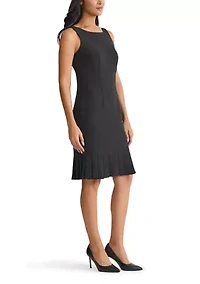 Petite Pleated Hem Sheath Dress