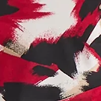 Women's Brushstroke Print Ruffle Sleeve Knit Dress